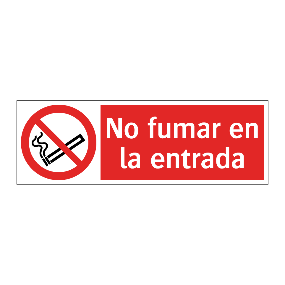 No fumar en la entrada
