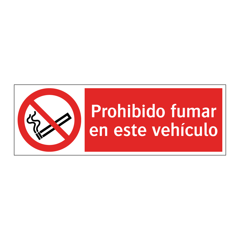 Prohibido fumar en este vehículo
