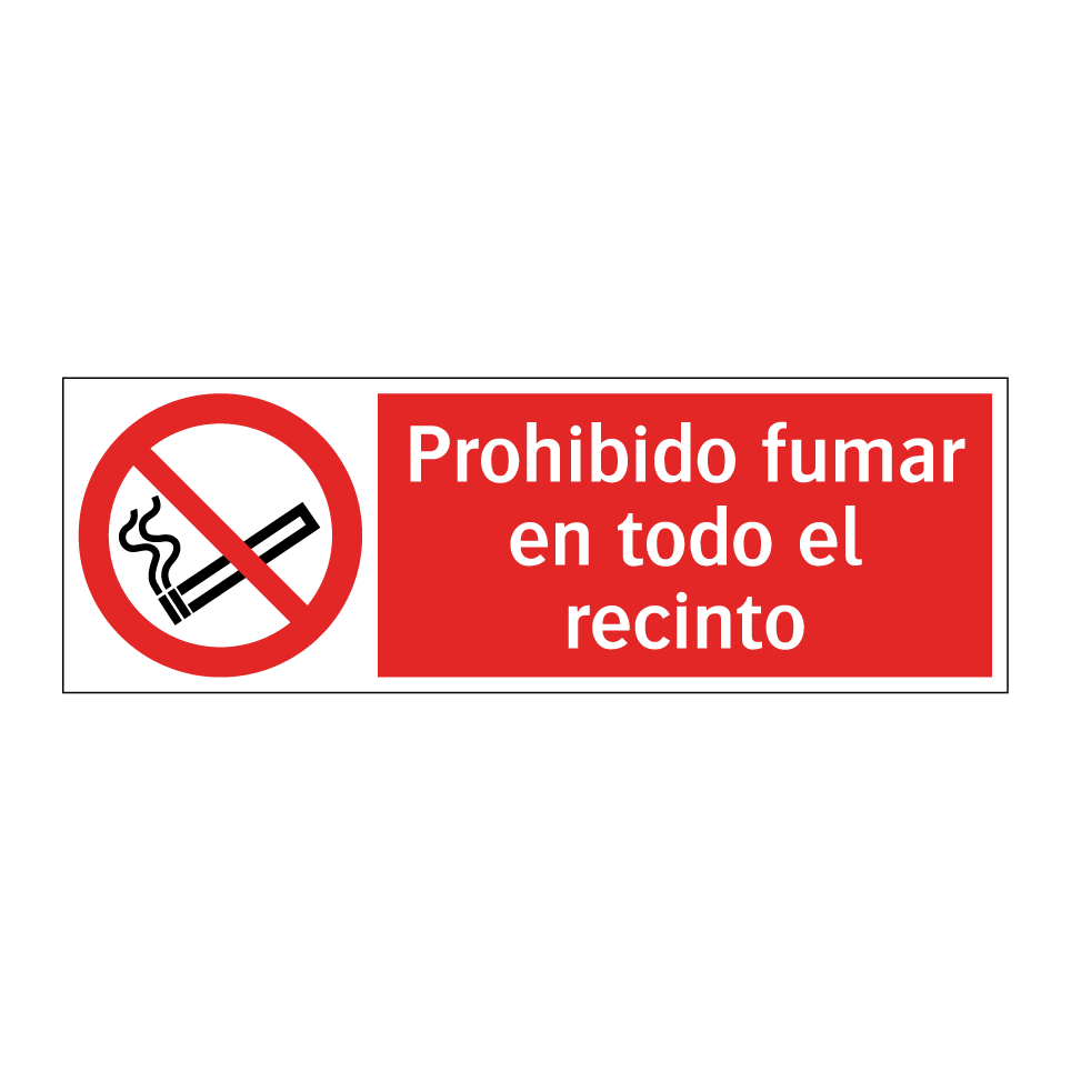 Prohibido fumar en todo el recinto