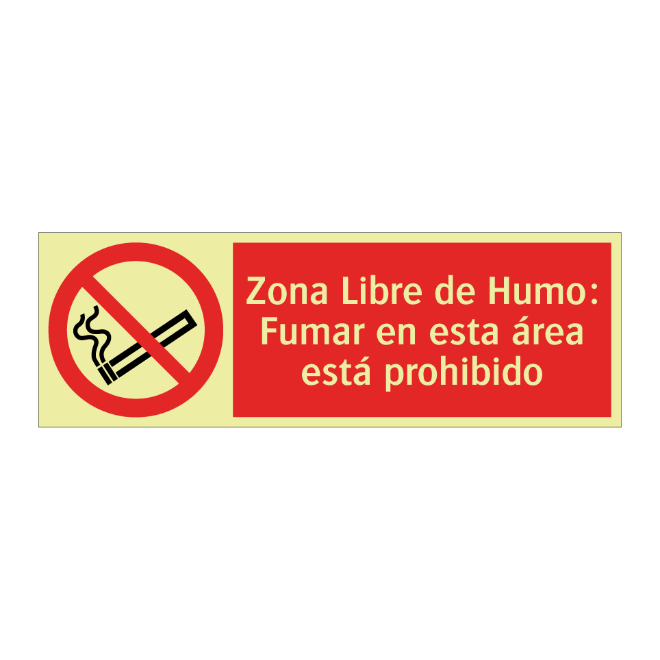 Zona Libre de Humo: Fumar en esta área está prohibido
