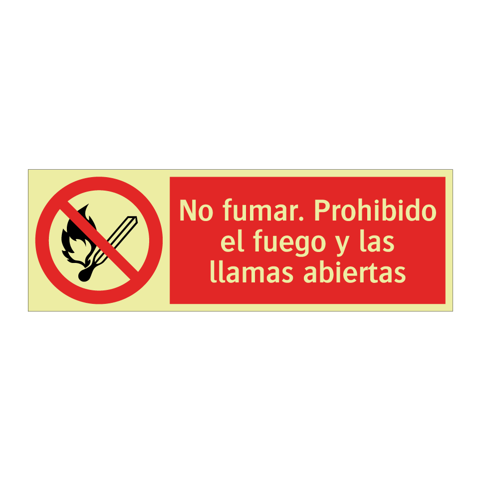 No fumar. Prohibido el fuego y las llamas abiertas