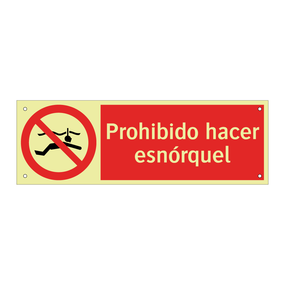 Prohibido hacer esnórquel