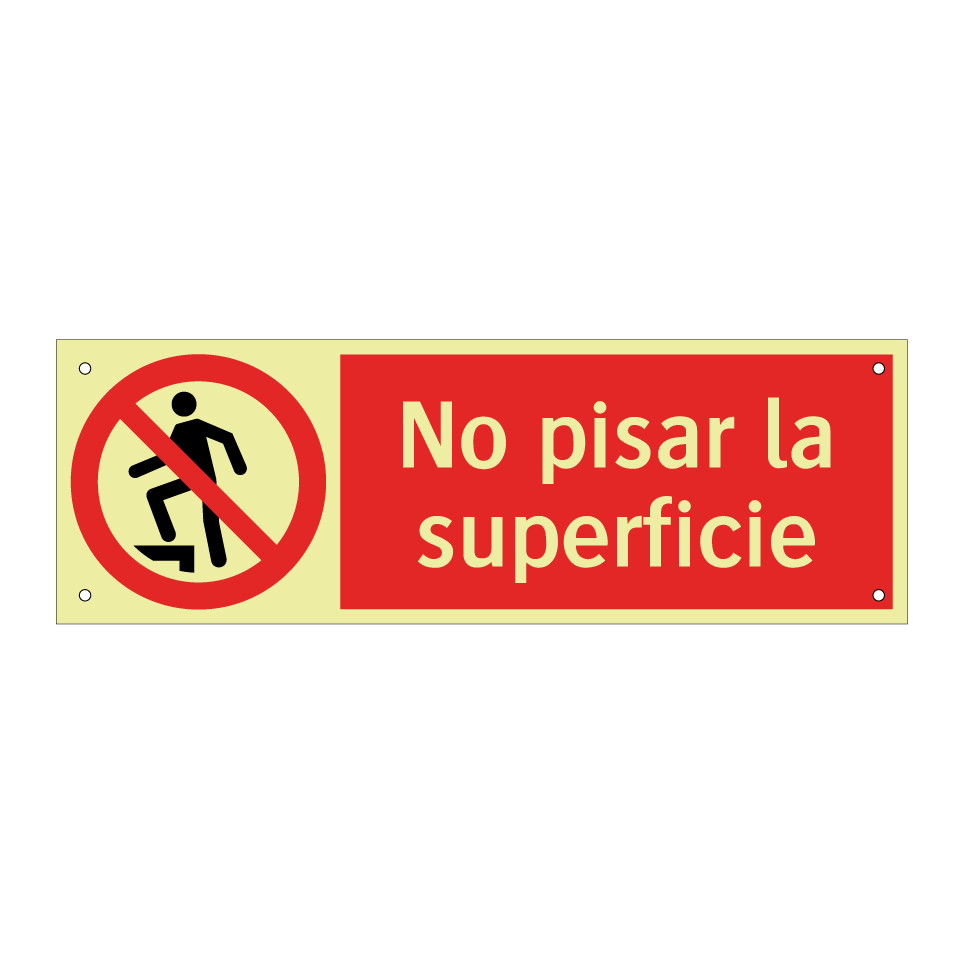 No pisar la superficie