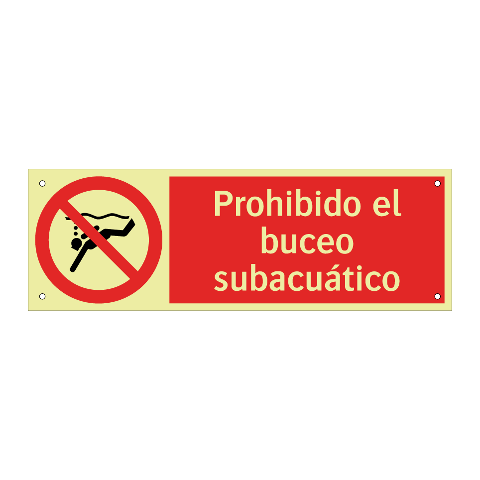 Prohibido el buceo subacuático