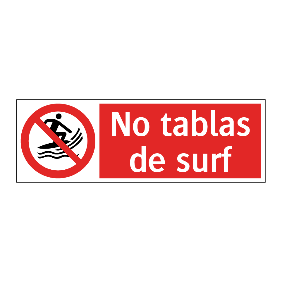 No tablas de surf