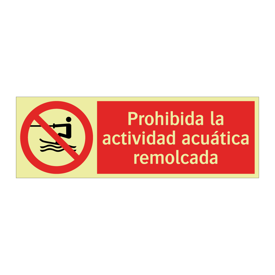Prohibida la actividad acuática remolcada
