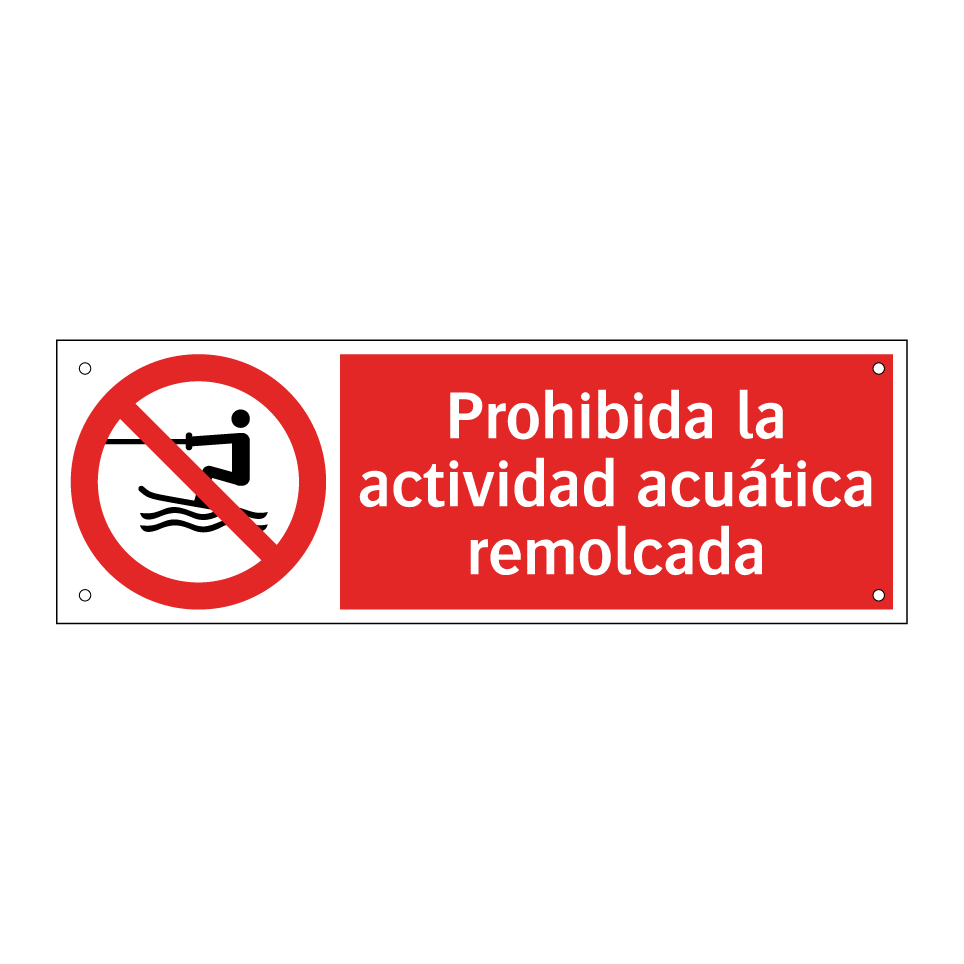 Prohibida la actividad acuática remolcada