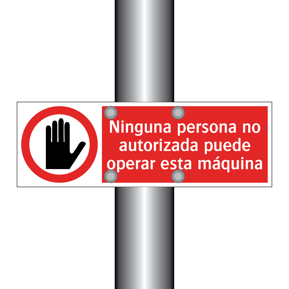 Ninguna persona no autorizada puede operar esta máquina