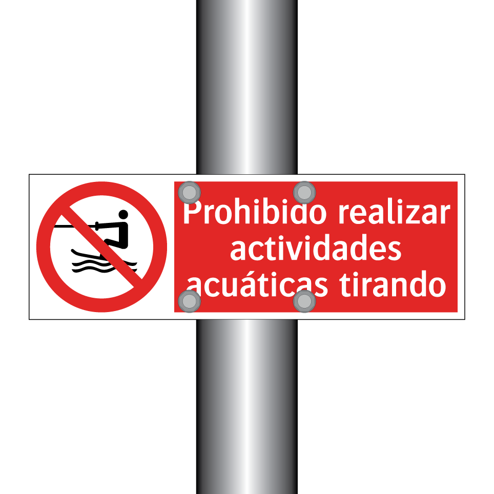 Prohibido realizar actividades acuáticas tirando