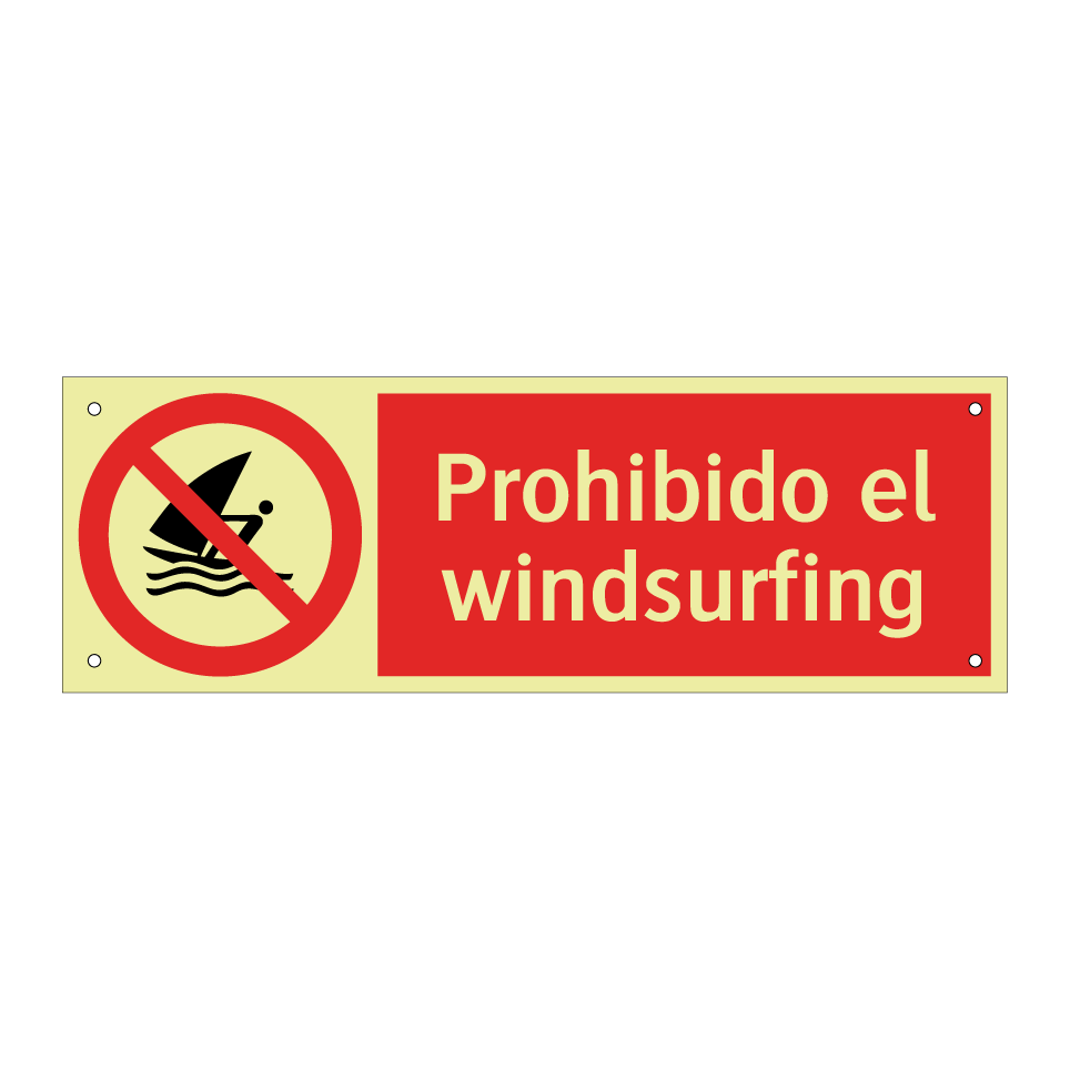 Prohibido el windsurfing