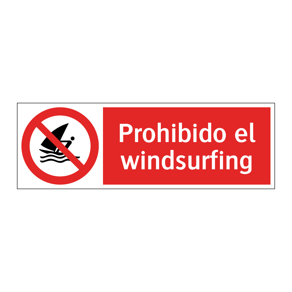 Prohibido el windsurfing