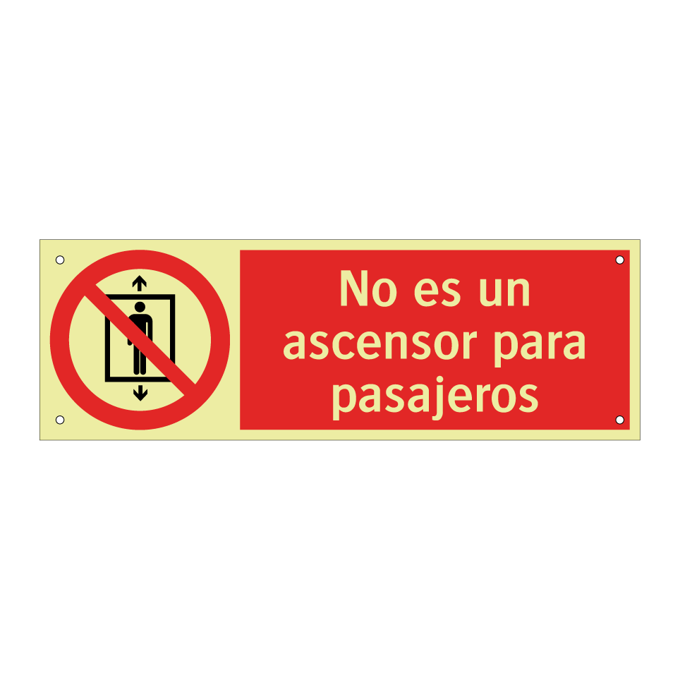 No es un ascensor para pasajeros