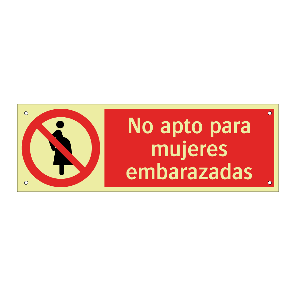 No apto para mujeres embarazadas