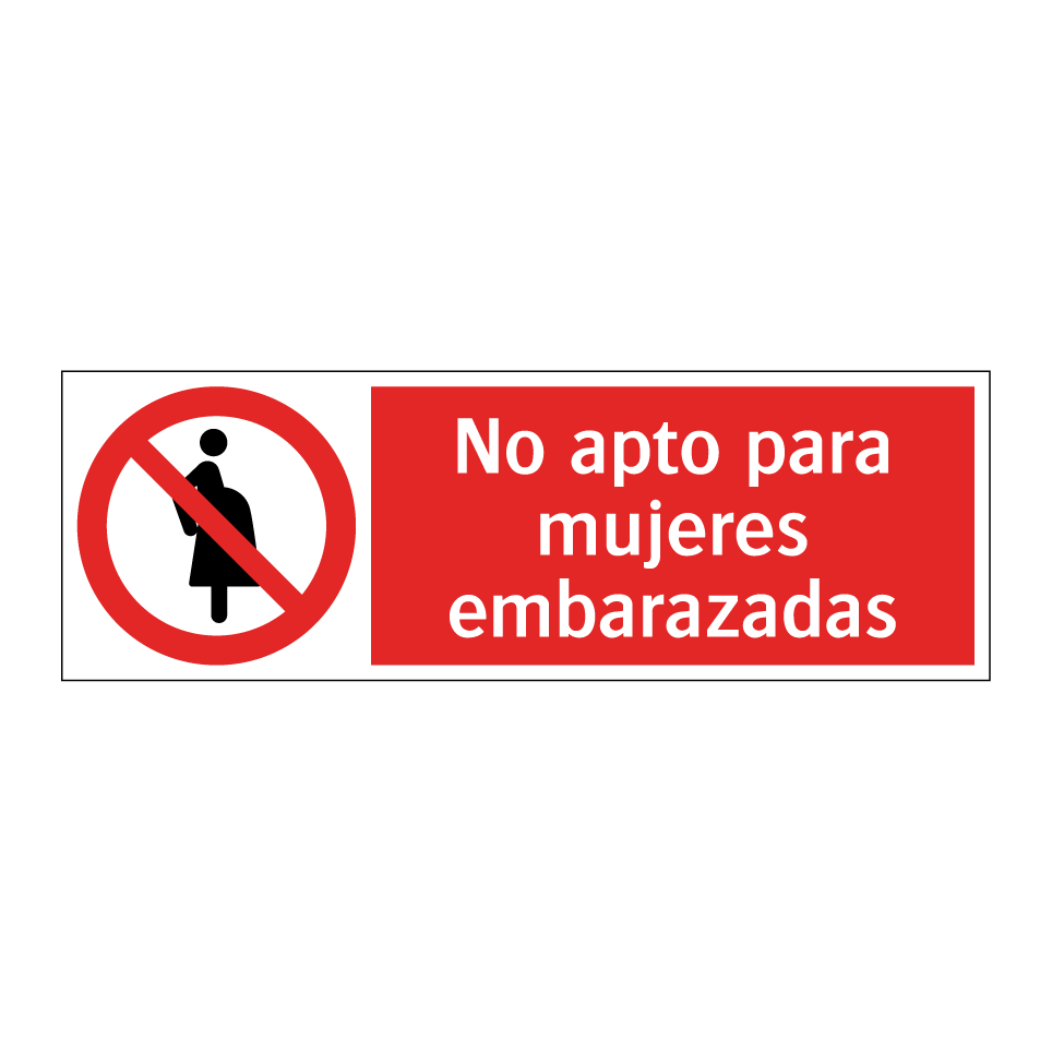 No apto para mujeres embarazadas