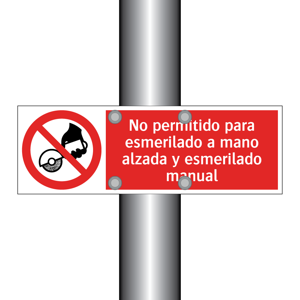 No permitido para esmerilado a mano alzada y esmerilado manual