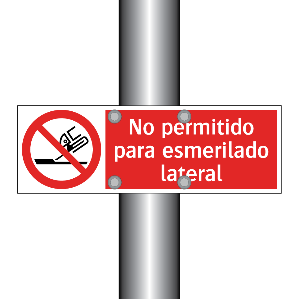No permitido para esmerilado lateral