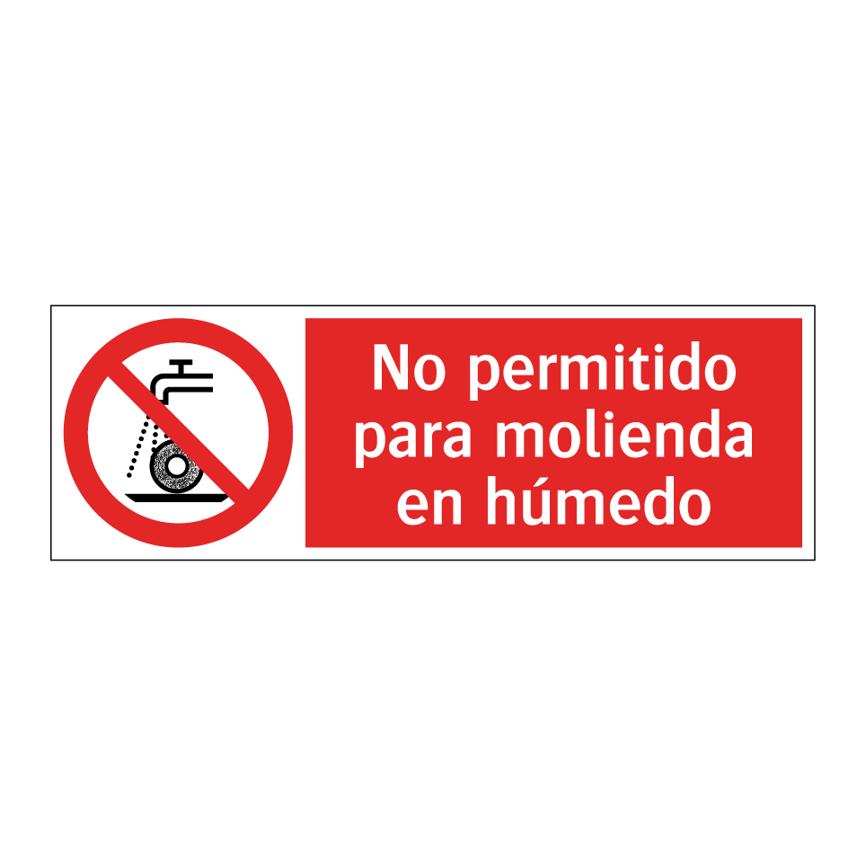 No permitido para molienda en húmedo