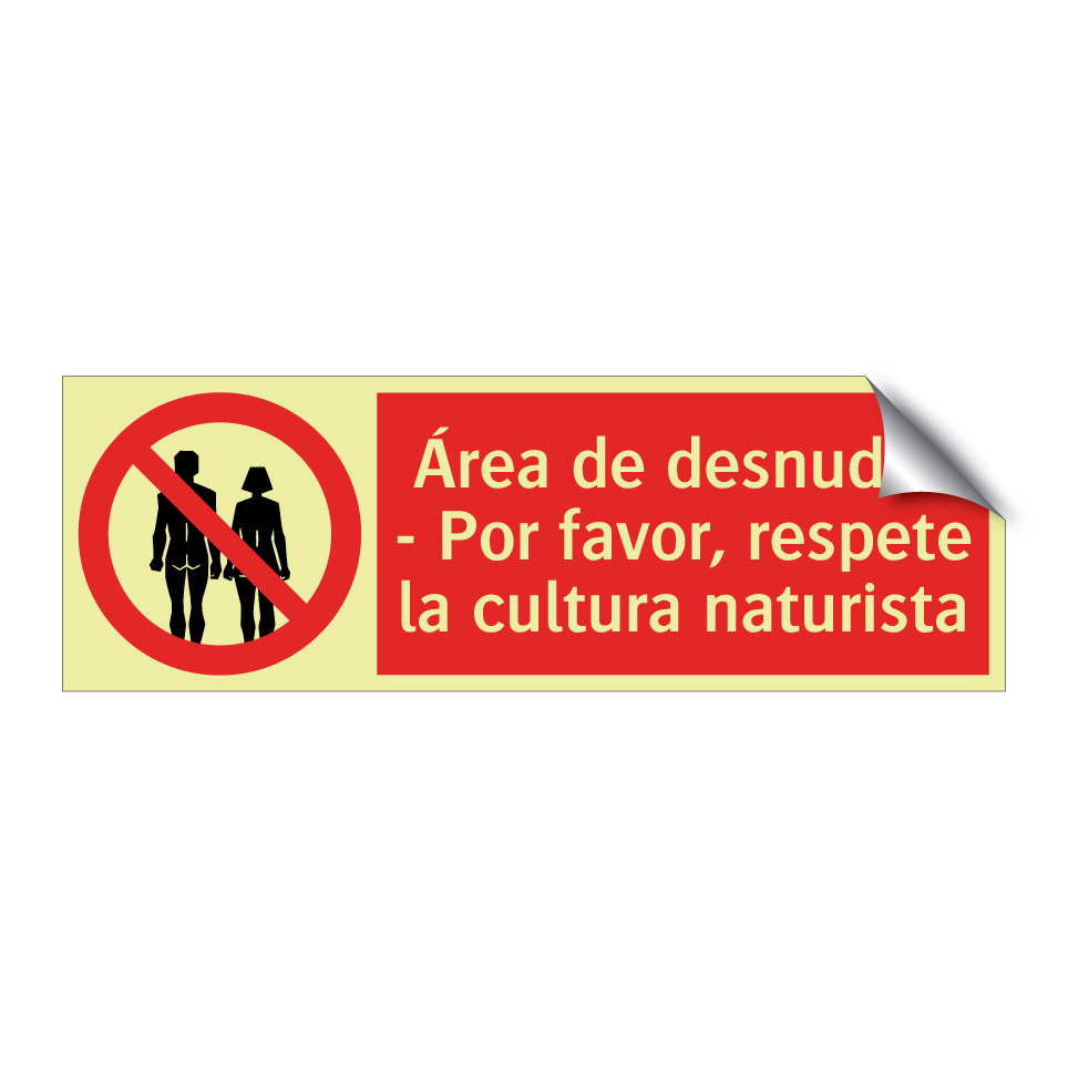 Área de desnudos - Por favor, respete la cultura naturista