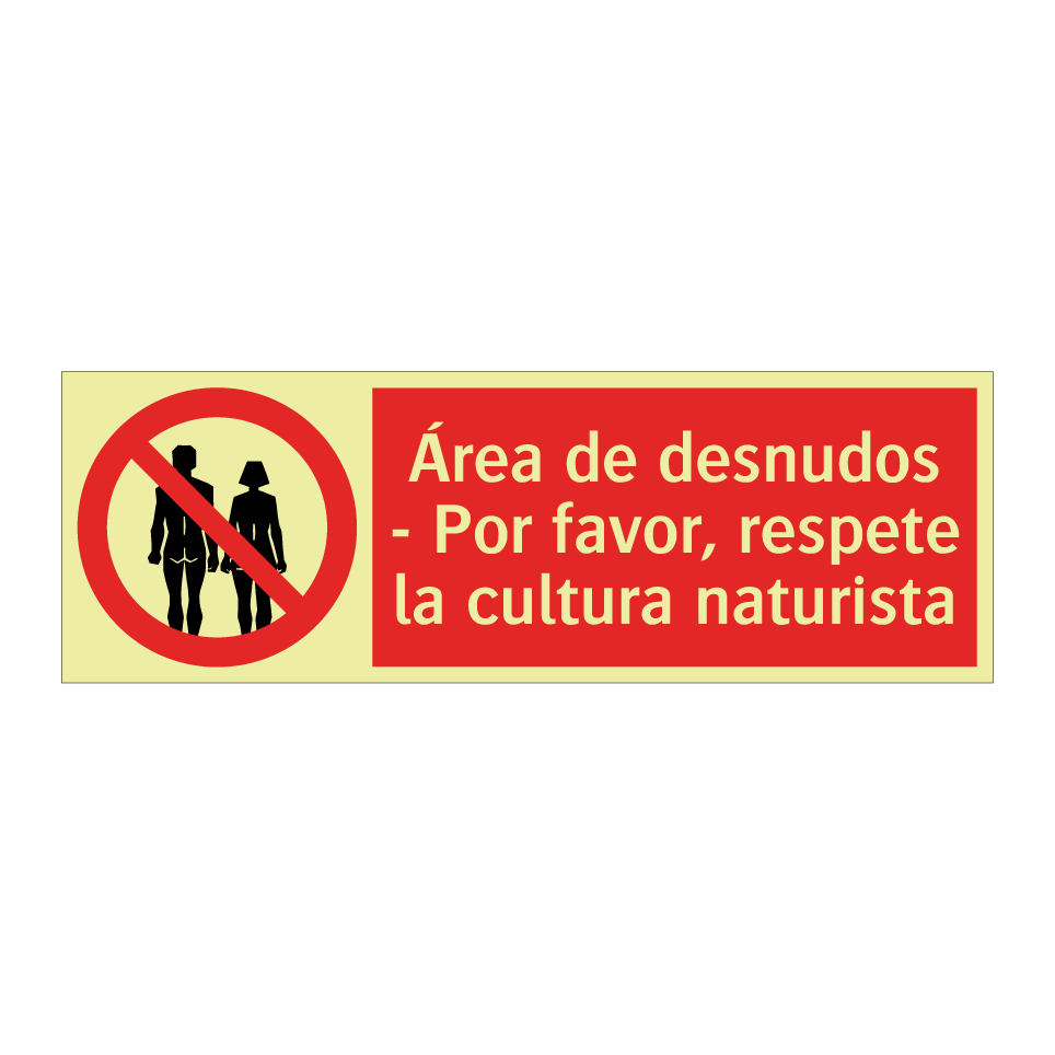 Área de desnudos - Por favor, respete la cultura naturista