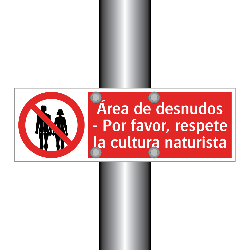 Área de desnudos - Por favor, respete la cultura naturista