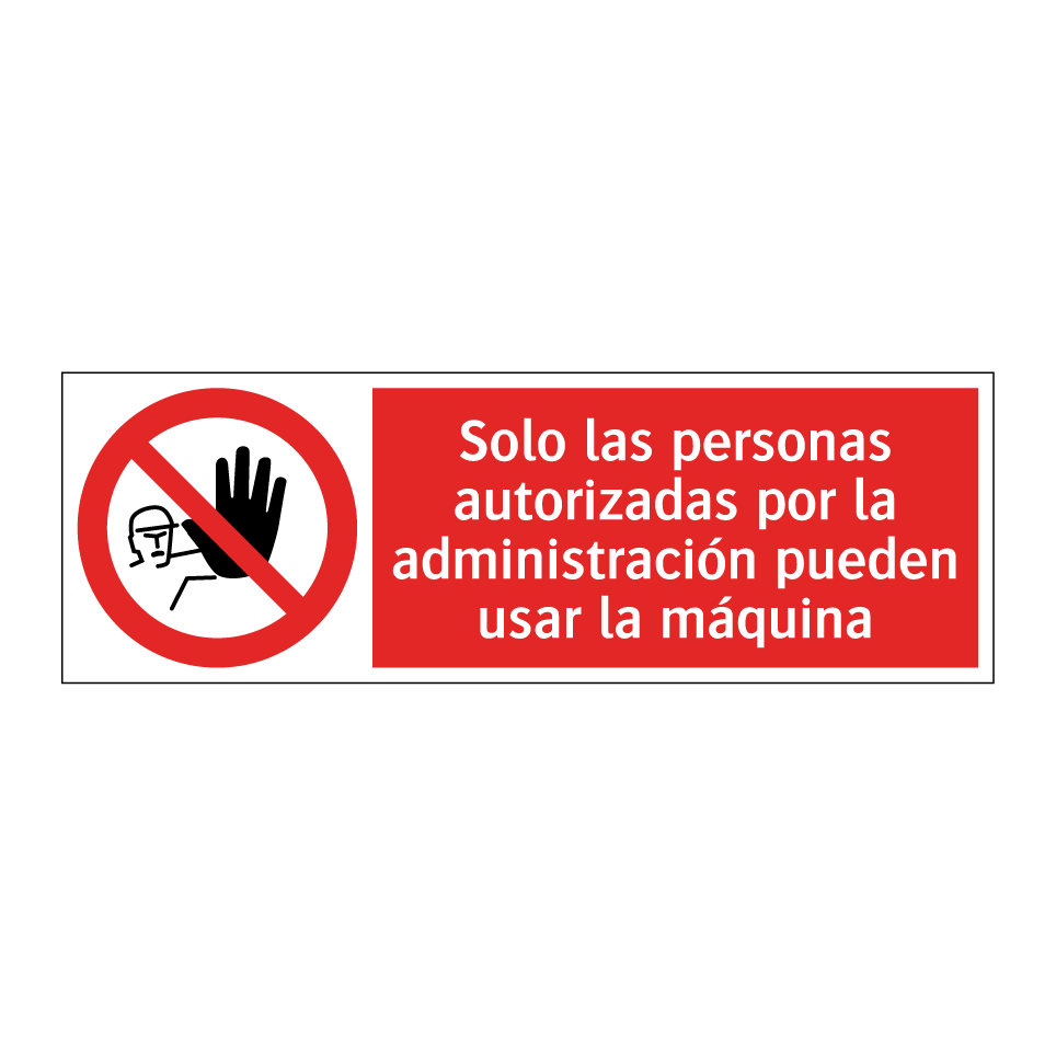 Solo las personas autorizadas por la administración pueden usar la máquina