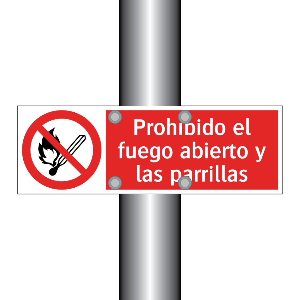 Prohibido el fuego abierto y las parrillas