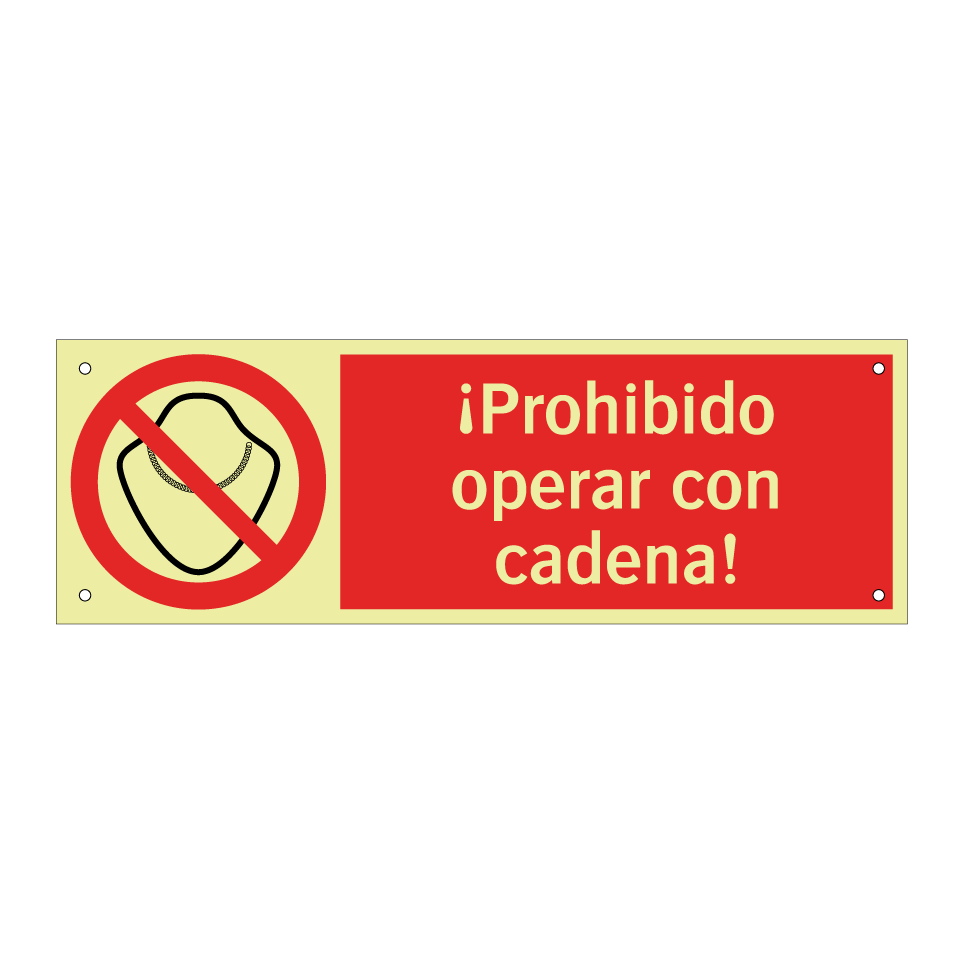 ¡Prohibido operar con cadena!