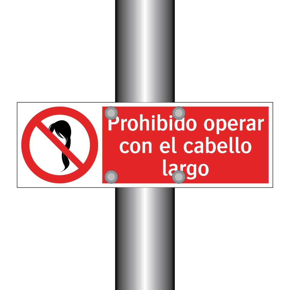 Prohibido operar con el cabello largo