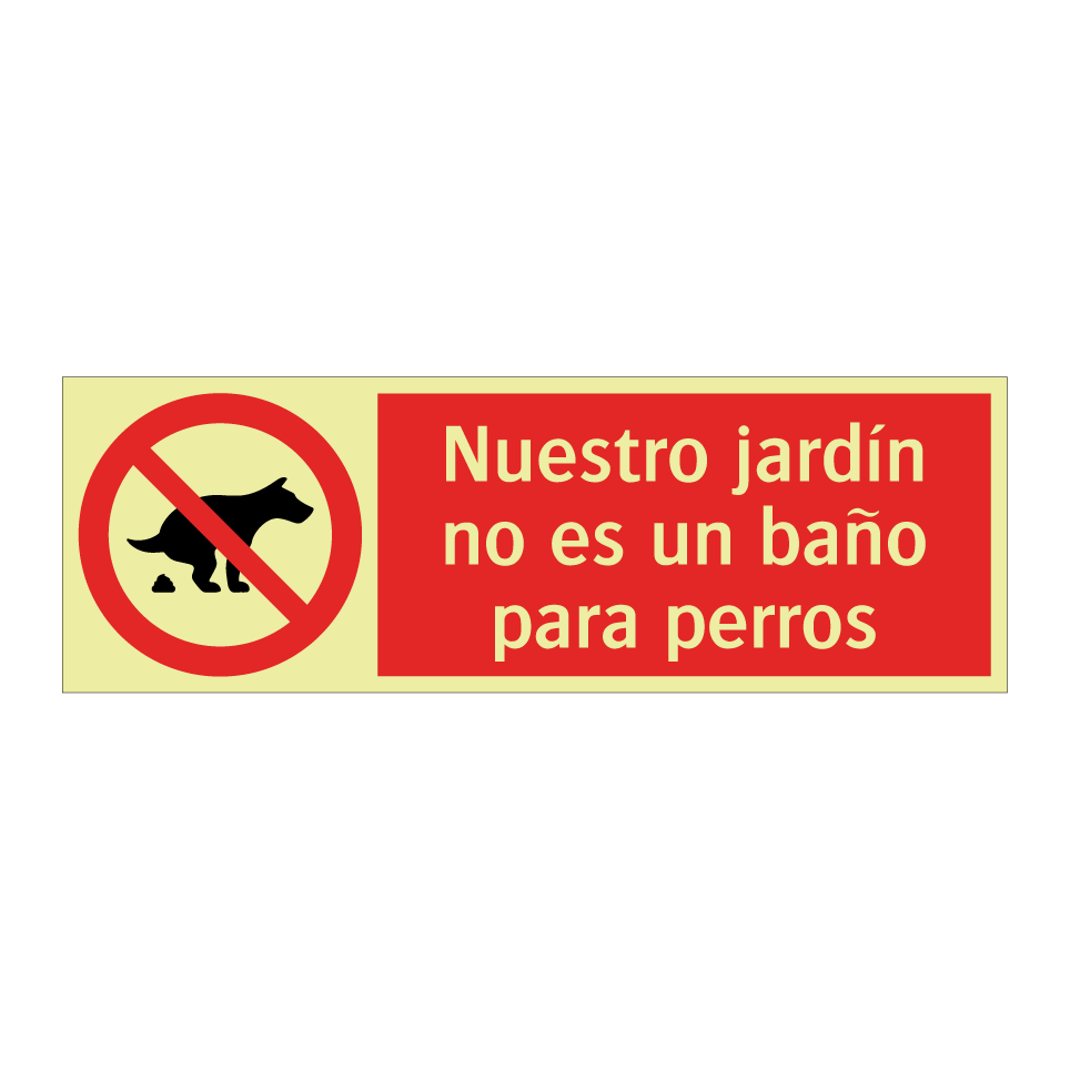 Nuestro jardín no es un baño para perros