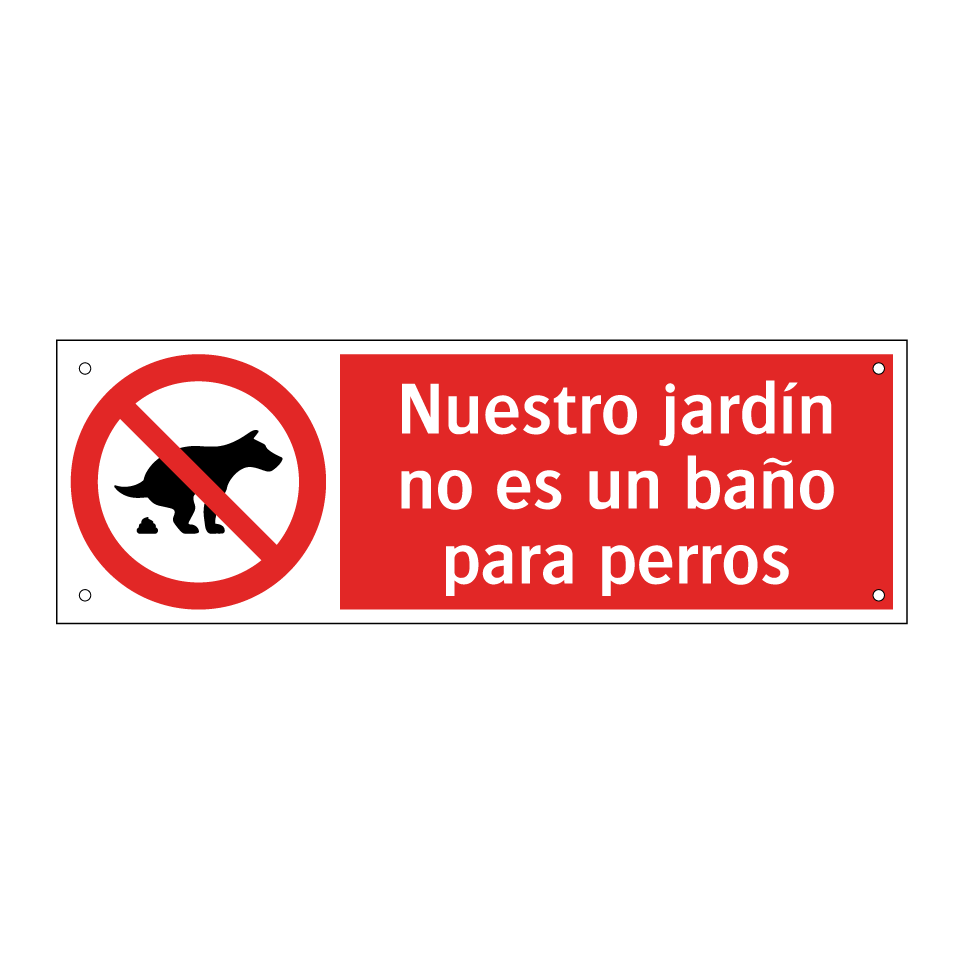 Nuestro jardín no es un baño para perros