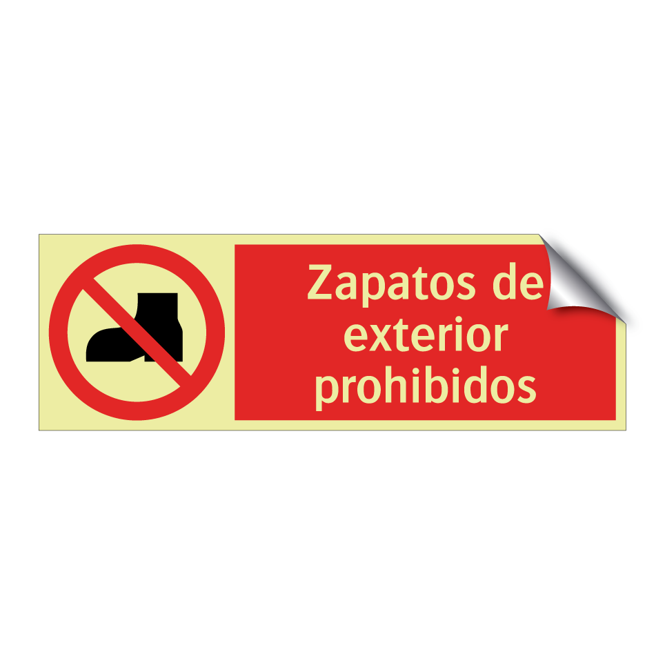 Zapatos de exterior prohibidos