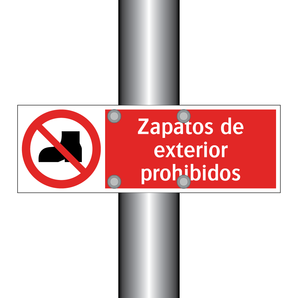 Zapatos de exterior prohibidos