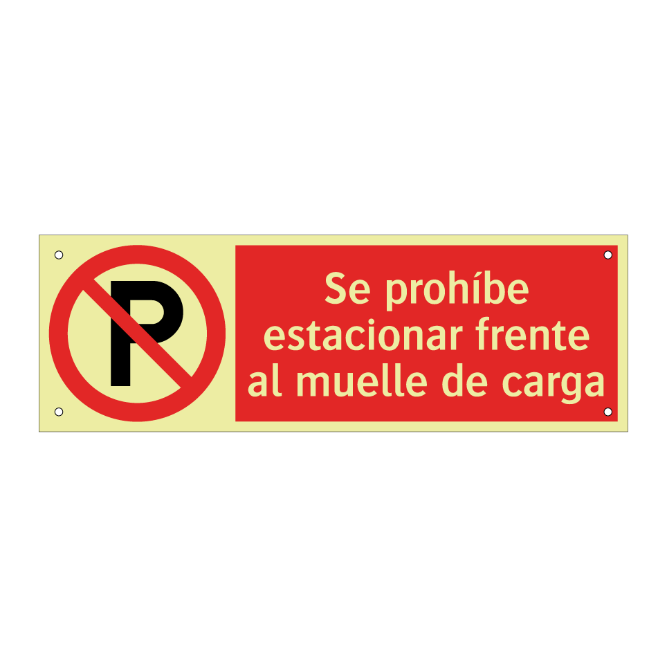 Se prohíbe estacionar frente al muelle de carga