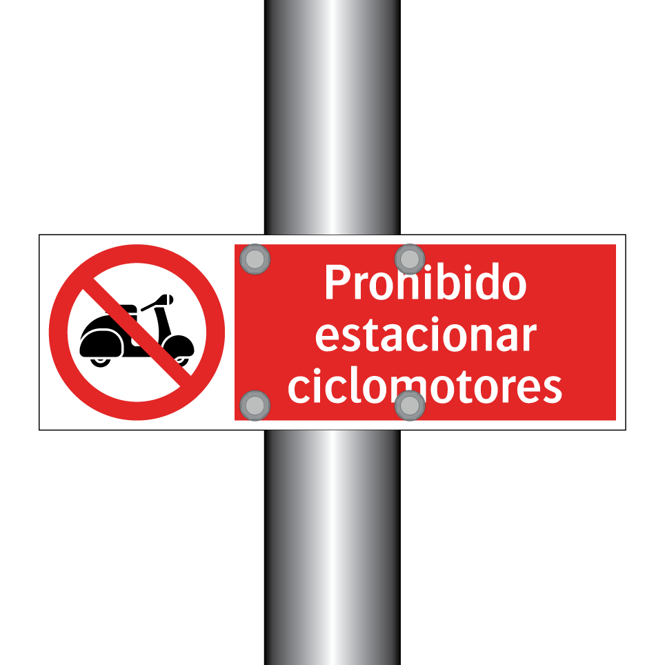 Prohibido estacionar ciclomotores