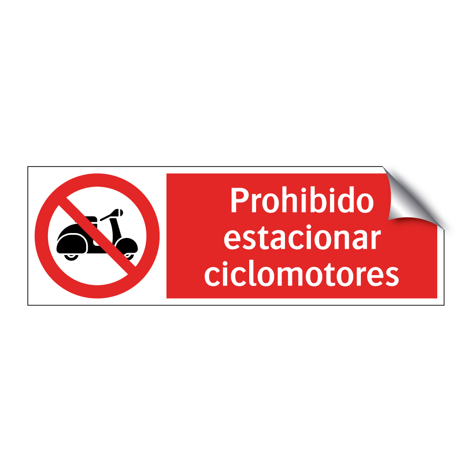 Prohibido estacionar ciclomotores