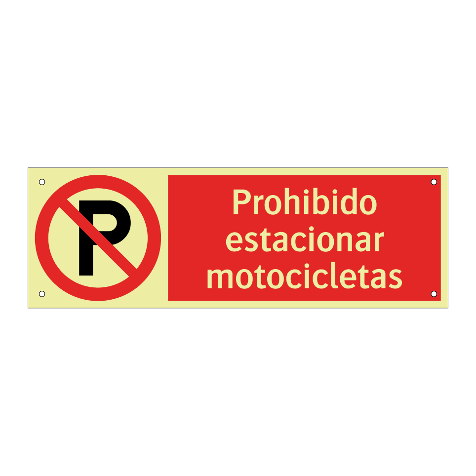 Prohibido estacionar motocicletas