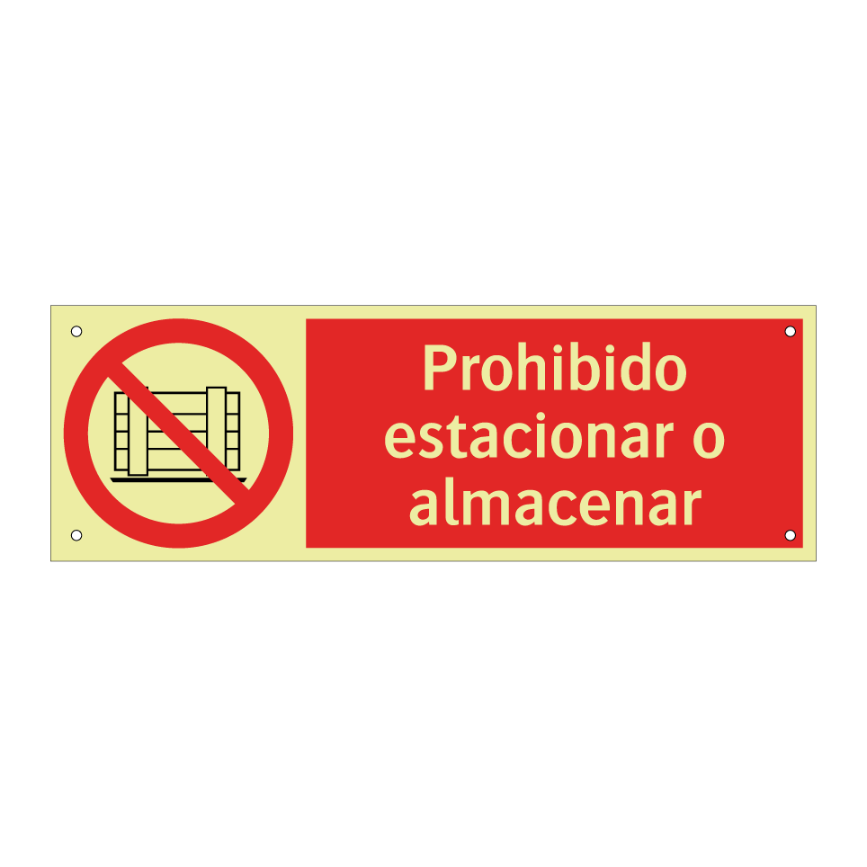 Prohibido estacionar o almacenar