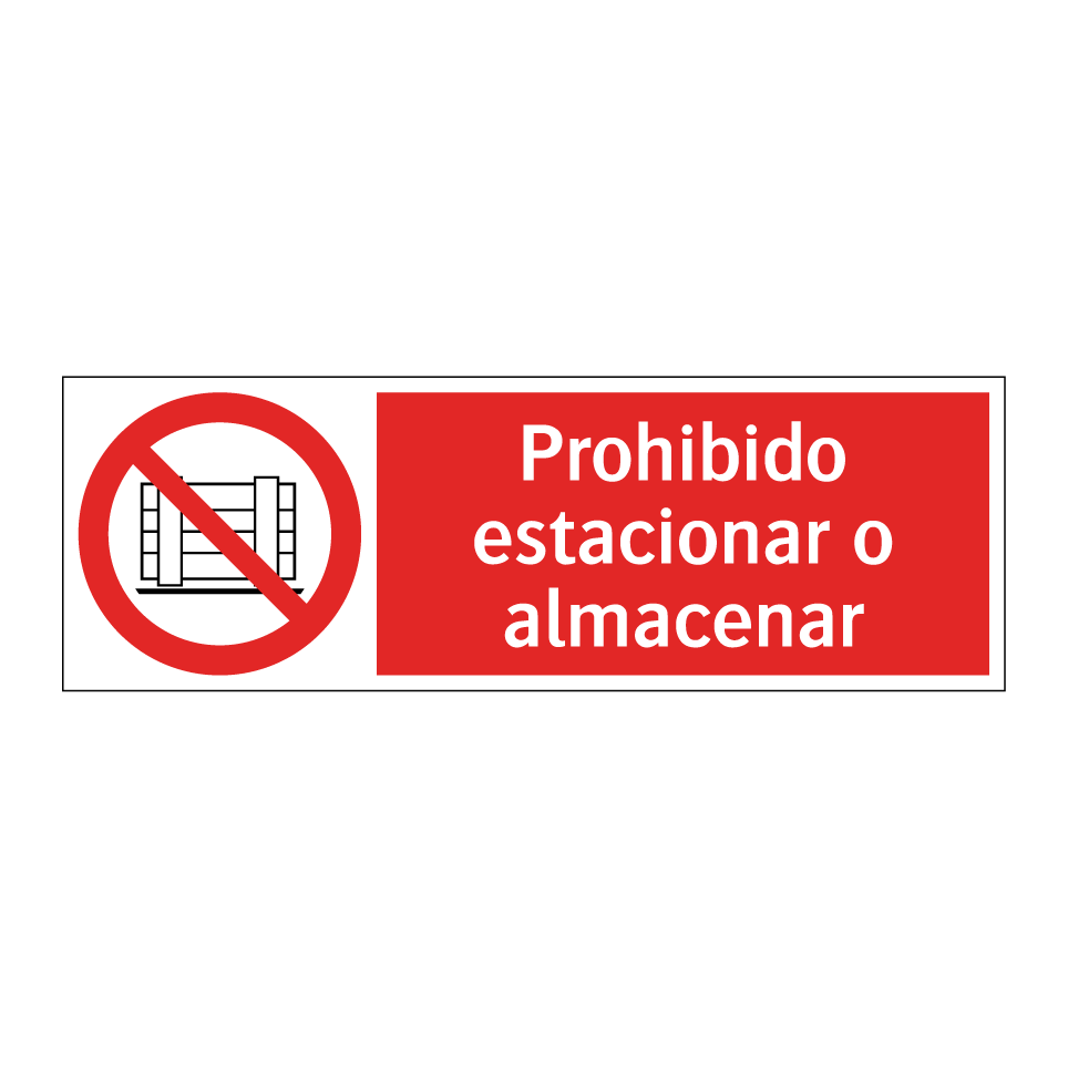 Prohibido estacionar o almacenar