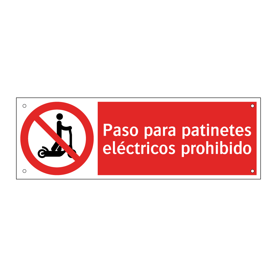 Paso para patinetes eléctricos prohibido