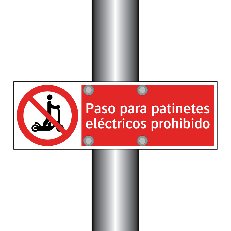 Paso para patinetes eléctricos prohibido