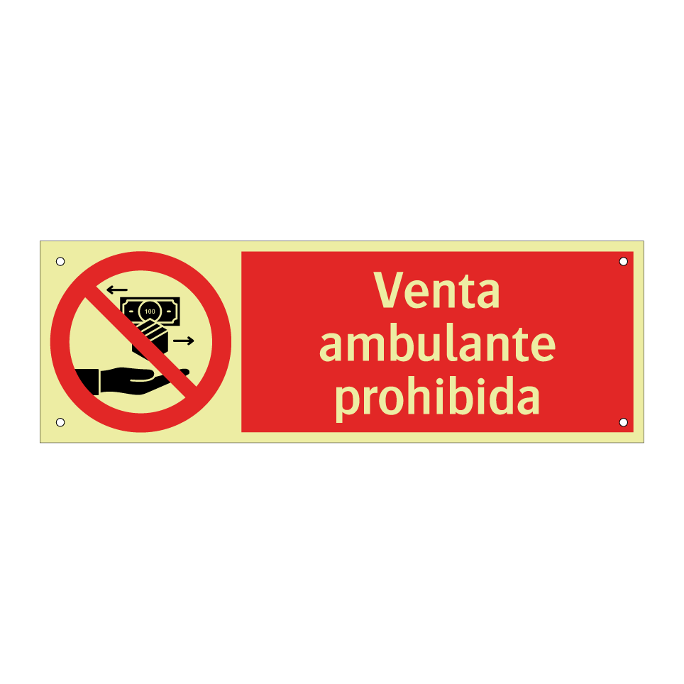 Venta ambulante prohibida