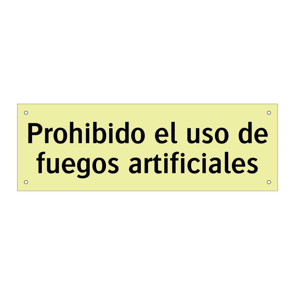 Prohibido el uso de fuegos artificiales