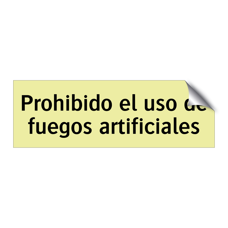 Prohibido el uso de fuegos artificiales