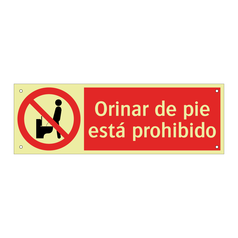 Orinar de pie está prohibido