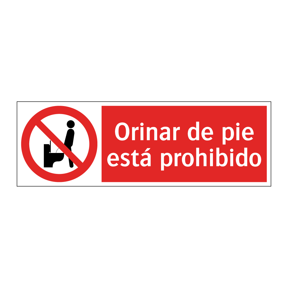 Orinar de pie está prohibido