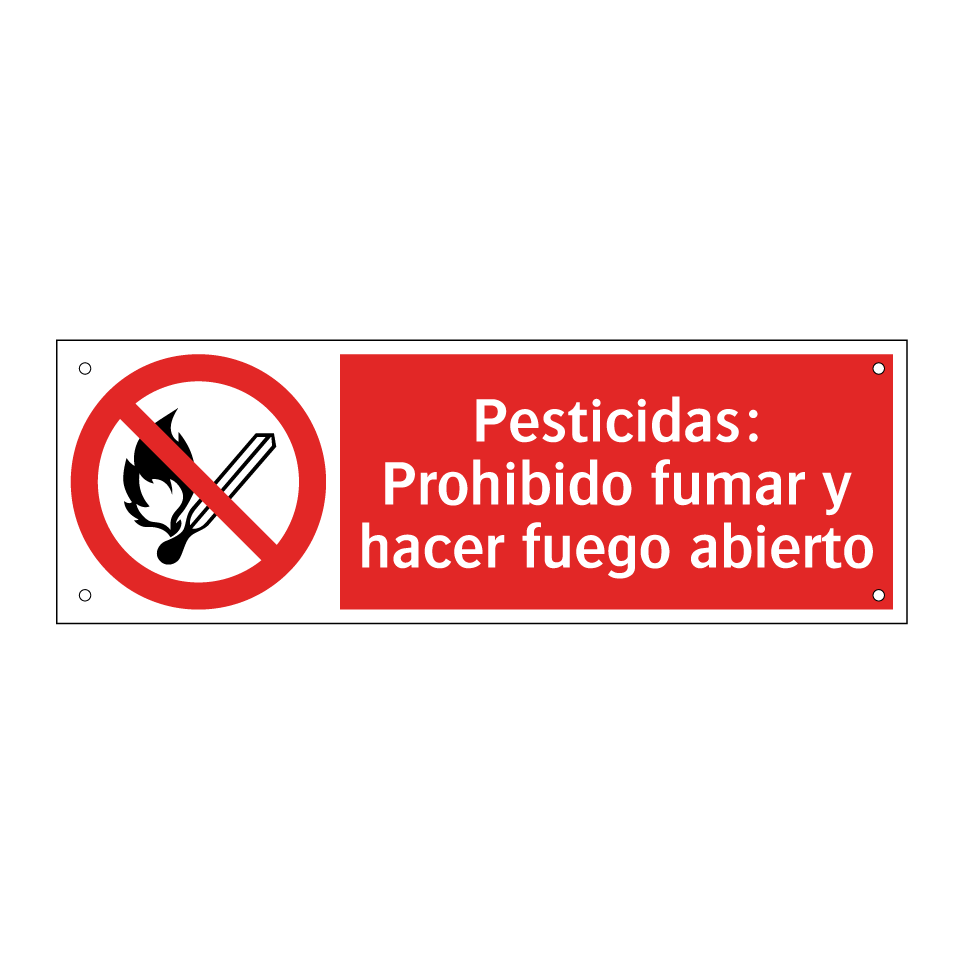Pesticidas: Prohibido fumar y hacer fuego abierto