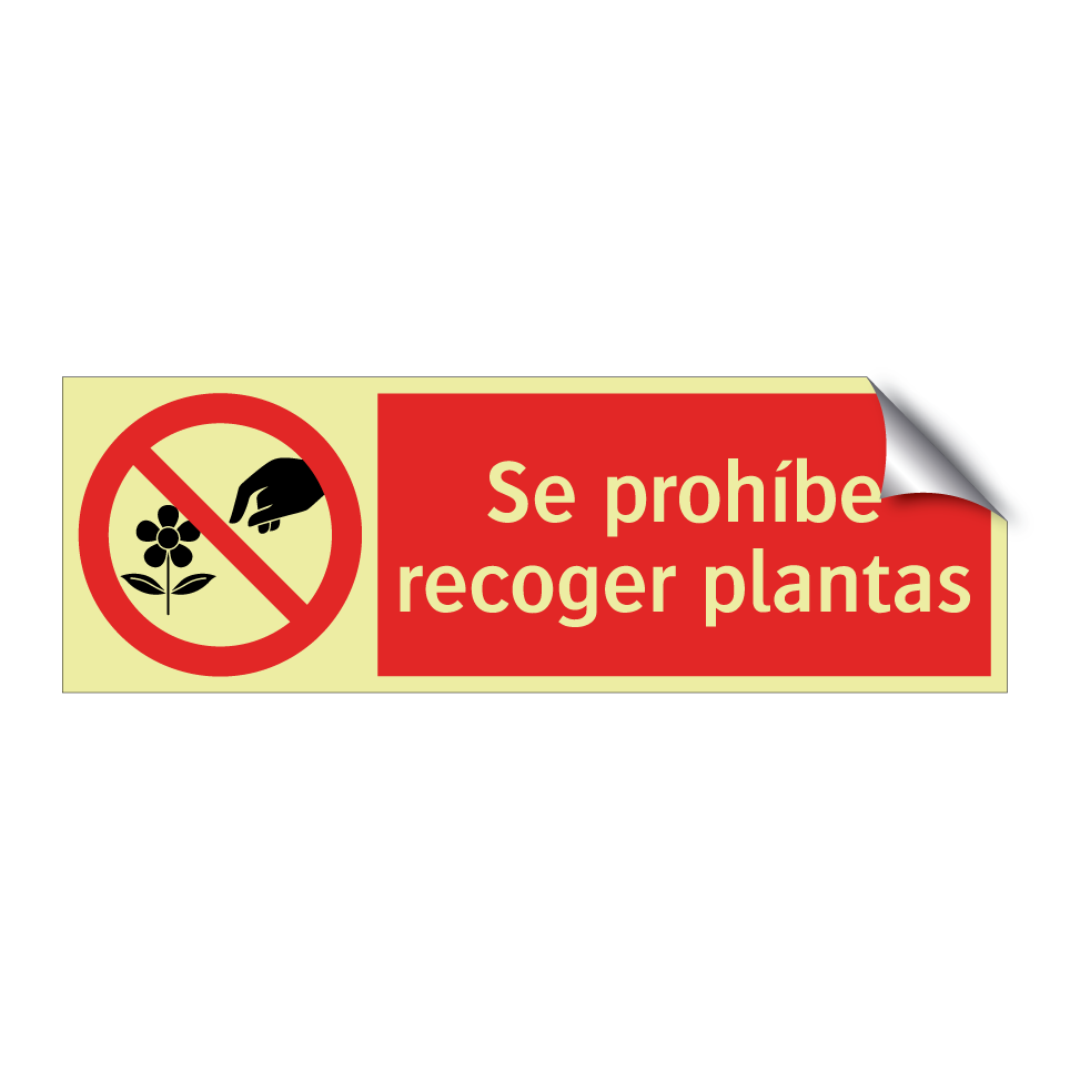 Se prohíbe recoger plantas