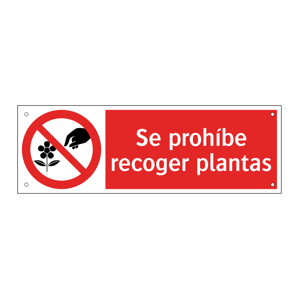 Se prohíbe recoger plantas