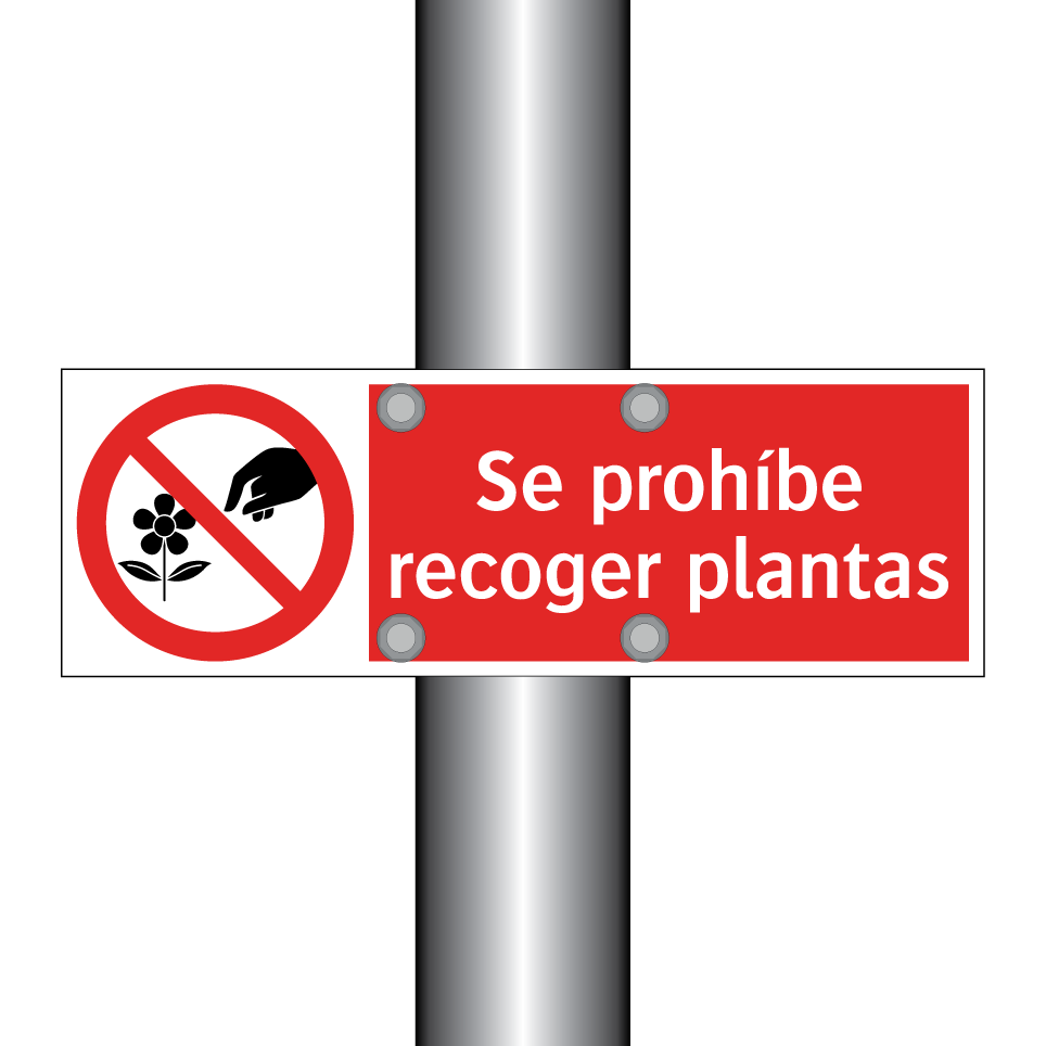 Se prohíbe recoger plantas