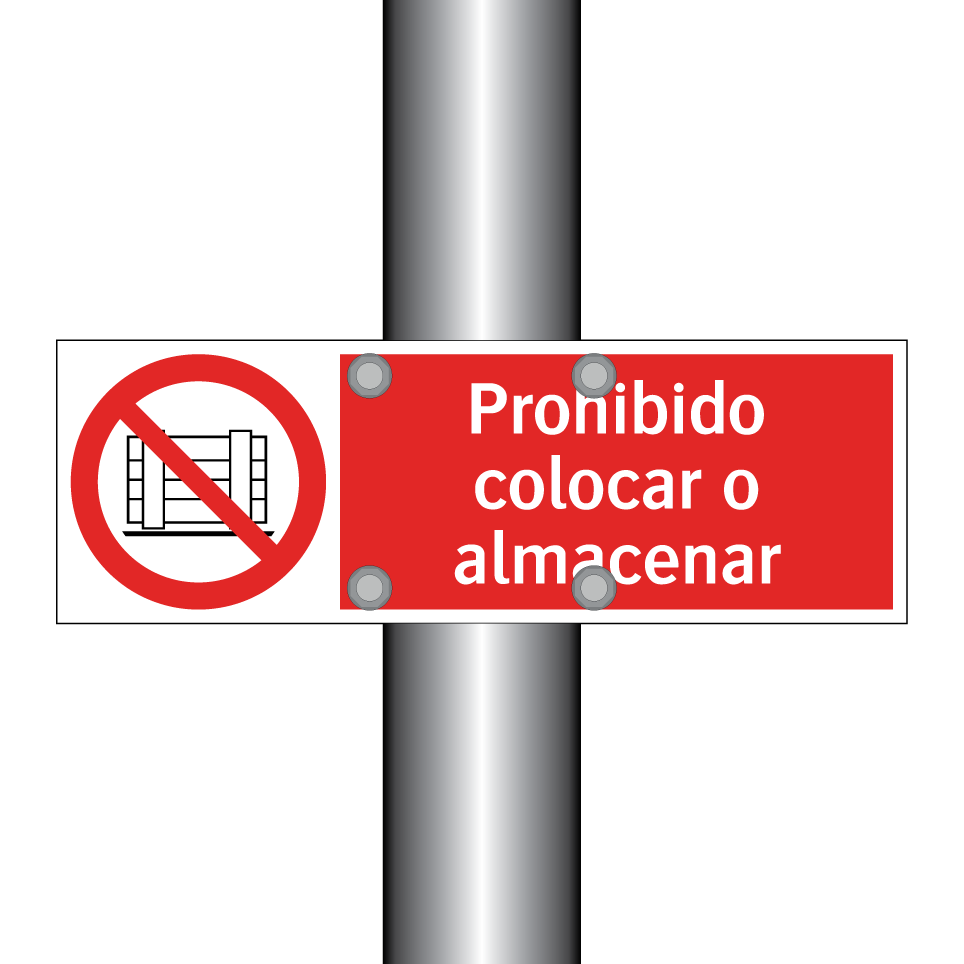 Prohibido colocar o almacenar